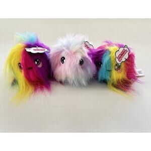 NWT Squeezamals Series 2 Fur Balls Lot of 3 Fifi & Fluffy Squishy Plush Animals